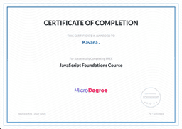 JavaScript Foundations Course